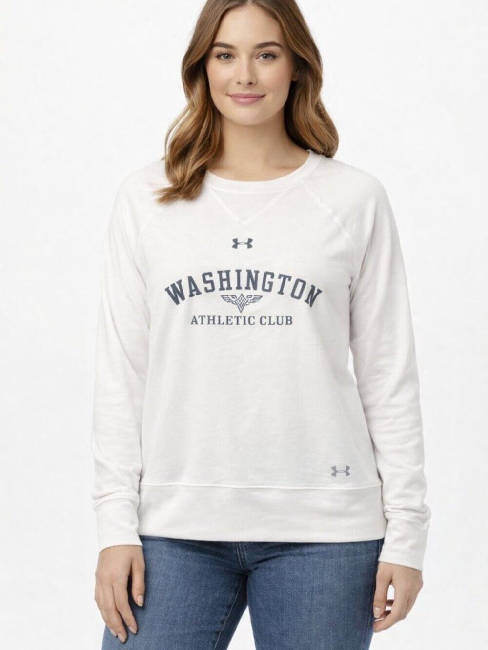 Under Armour Washington Athletic Club White Crewneck Sweatshirt NWOT Size XL